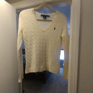 Off white, wool Ralph Lauren sweater.